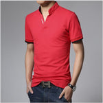 2020 new Fashion Cotton polo shirt men Leisure Stand Collar Long Sleeve Polo shirts Men V-neck Polo shirt Big Size S-7XL man top