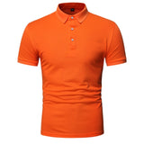 Solid colour short sleeve polo shirt men high quality brand men polo shirts casual Business cozy polo shirt men