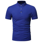 Solid colour short sleeve polo shirt men high quality brand men polo shirts casual Business cozy polo shirt men