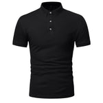 Solid colour short sleeve polo shirt men high quality brand men polo shirts casual Business cozy polo shirt men