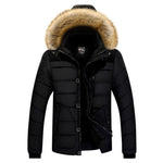 Winter Parkas Men Fur Collar Warm Thick Cotton White Duck Down Parkas Coats  Men's Jacket Casual Warm Outwear Plus Size Overcoat