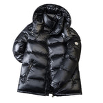 Winter 90% white duck down men's shiny down jacket men's short new couple models hooded down jacket women men Winter Down Parka