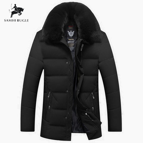 2020 New Winter Jacket Men Big Real Fur Collar Hooded Duck Down Jacket Thick Down Jacket Men Warm Coat 2XL 3XL 4XL