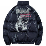 Winter Down Jacket Men Cartoon Bear Print Parka Men Hip Hop Harajuku Streetwear Winter Thick Warm Jackets Coats Oversize M-XL