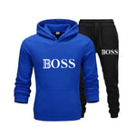 2Pcs/Set Men's Sportswear Sets 2020 Autumn Winter Hooded Thick Male Casual Tracksuit Men 2 Piece Sweatshirt + Sweatpants Set