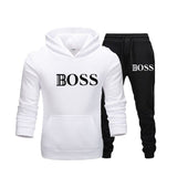 2Pcs/Set Men's Sportswear Sets 2020 Autumn Winter Hooded Thick Male Casual Tracksuit Men 2 Piece Sweatshirt + Sweatpants Set