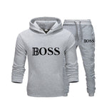 2Pcs/Set Men's Sportswear Sets 2020 Autumn Winter Hooded Thick Male Casual Tracksuit Men 2 Piece Sweatshirt + Sweatpants Set