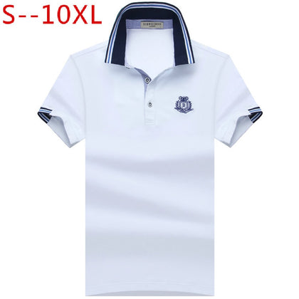 2019 New Brand Mens Polo Shirt Cotton Short Sleeve Shirt For Men Camisa Polos Homme Classic Casual Size 6XL 7XL 8XL 9XL 10XL